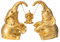 DEWLULU Goldene Elefanten-Statue als Heimdekoration. Elefanten-Dekoration für Wohnzimmer, Tischdekoration, Regal, Büro. Elefantenfiguren bringen Glück. Elefanten-Geschenke für Frauen, Mütter.