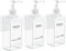 Roselee 3er Seifenspender Wandbefestigung Set, Dusche Ohne Bohren 300ml Wandmontage Transparent Shampoo Spender Mit Trichter Und Wasserdichten Etiketten für Küche Bad
