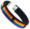 Holibanna 1Stk Regenbogen Gay Armband Polyester-Armband Armbänder für Jungen Freundschaftsarmbänder herren armband Frauen Armband exquisites Handaccessoire öffnen Gurt Schmuck