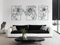 VAILLA ® 3er set Blumen Wanddeko, Blume Wanddekoration aus Holz, Wandbilder Home Dekoration, 3D Wall Art, Große Wand Deko, Bilder für Schlafzimmer, Wohnzimmer und Küche (Blumen 6)