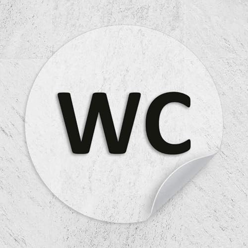 iSecur Aufkleber Toilette WC I Ø 9 cm matt transparent klar I Folie selbstklebend I hin653
