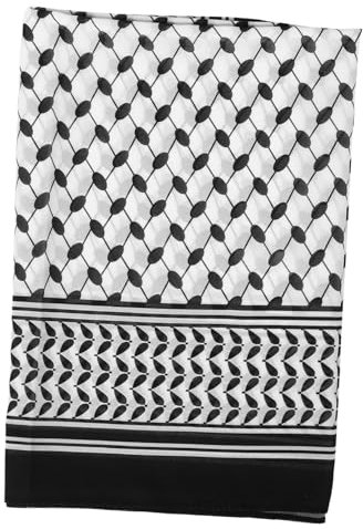 WRITWAA Chiffon Kopftuch Palästina Schal Mit Kulturellem Druck Leichter Atmungsaktiver Reiseschal Für Damen Und Herren Vielseitiges Wüstentuch Für Partys Und Hochzeiten