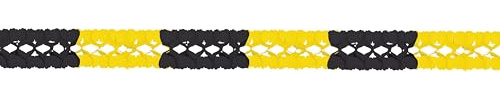Papiergirlande Gelb - Schwarz 16 x 16 cm 4 m Fasnet Rottweil