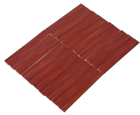 Anneome 20stücke Selbstklebende Puppenhaus-böden Im Maßstab Miniatur-bodenfliesen Realistische Holzmaserung Für Puppenhaus Und Miniaturszenen