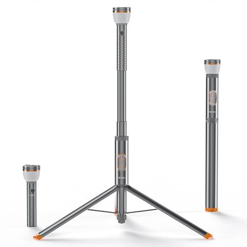 Camping Light Telescopic & Collapsible: 800 Lumens IP65 Waterproof Smart Remote Magnetic Base USB Rechargeable Battery Adjustable Height for Outdoor Adventure Hiking Emergency Lighting