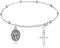 YFN 925 Sterling Silver Virgin Mary Rosary Cross Bead Bracelet for Women Virgin of Guadalupe Charm Link Chain Bracelet Adjustable 7.5-9.8 Inch Prayer Faith Protection Jewelry
