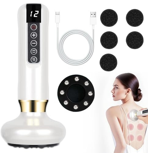 innislink Cellulite-Massagegerät, 12 Gängen Schröpfgerät zur Reinigung der Meridiane, Verstellbares Handmassagegerät für Körperfett, Anti Cellulite Vakuum Massagegerät für Bauch Taille Arme Beine