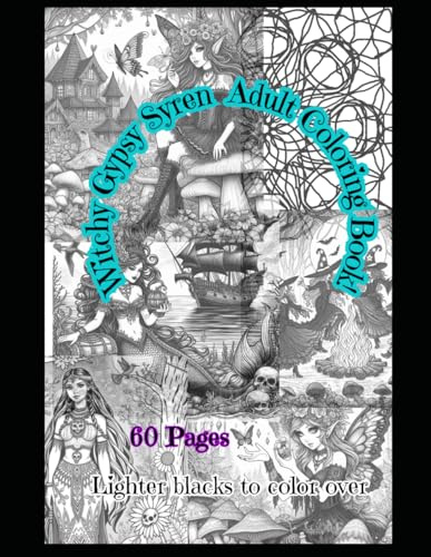 Witchy Gypsy Syren Adult Coloring Book