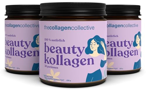 The Collagen Collective Beauty Kollagen Pulver - Hochdosiert Bioaktives Kollagen Peptide für Beauty Haut Haare Nägel Anti-Aging Inner Glow (450 g / 3 Monate)