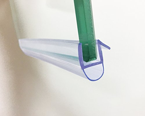 HNNHOME 870mm in Length Crystal Super Clear Bath Shower Screen Door Seal Strip for 6mm Glass Up to 6mm Gap