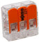 KOPP 33346405 WAGO-Borne (3 enchufes, con Palanca, Reutilizable, 1,5-2,5 mm Unidades), Color Transparente, Gris y Naranja, 10 Stück