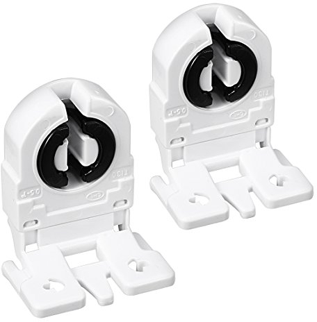 Sourcingmap 2 Stück T8 Leuchtstofflampenhalter G13-Sockel Nicht Shunted Einzelkopf Grabstein Lampe Sockel AC 250V 2A für LED Leuchtstoffröhre