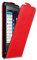 Cadorabo Hülle kompatibel mit BlackBerry Z10 Flip Design aus Premium Kunst Leder Flip Klappbare Stoßfeste Magnetische Cover Hülle für BlackBerry Z10 Tasche in Rot