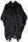 Gamboa Alpaka Wolle Poncho Herren Decke Ponchos Kapuze Cape Pancho Männer Mexikanischer Wollponcho Winter Cowboy Hippie Jacke |Schwarz
