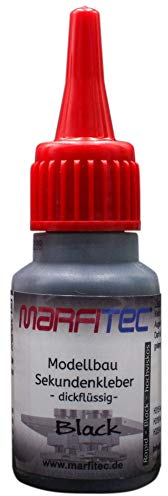 marfitec © Modellbau Sekundenkleber 20g - Black - Standard Verschluss
