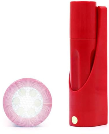 LED Flashlight, QhaPY Wall-Mount LED Handheld Light with 6 Ultra Bright Led Ideal for Emergency Preparedness, Power Failure, Outdoor, Camping, Night Light, Red (Red)