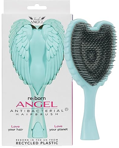 Entwirrende Haarbürste – Entwirrende Haarbürsten für Frauen mit glattem, gewelltem, langem, dickem und krausem Haar – Glättende Tangle Angel Paddelbürste Entwirrer für Dusche & Haarstyling – Aquamarin