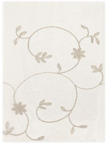 emmevi Tende Finestre Porta Interno Coppia 2 Pz Semitrasparente Fiori MOD.Tenda Decò 1CONF 60X150 Tortora