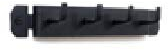 Black 4 Hook Wall mounting Plate for Fireside/Fire Companion Tools
