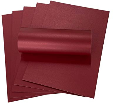 10 Blatt Royal Red Perlglanz A4 Karte Dekorativ 300gsm doppelseitig