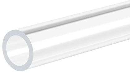 sourcing map PVC Transparent Rohr, Innendurchmesser 12mm Durchmesser 16mm LÄNGE 305mm Acryl Kunststoffrohr für Lampenbau, Stehlampen, Möbel