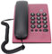Annadue KX-T504 Schnurgebundenes Telefon für Home Office, Fashion Desktop Festnetz-Multifunktionstelefon mit Dualem Magnethörer, Einstellbarer Klingelton(Rose Rot)