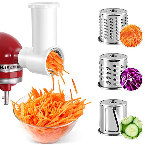 Gdrtwwh Accessoires de déchiqueteuse pour trancheuse pour mixeur Kitchenaid, accessoires de trancheuse pour trancher rapidement les légumes pour les salades, les pommes de terre
