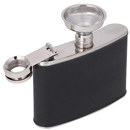 Frasco de alcohol, frasco de whisky de vino de acero inoxidable portátil Cotainer de botella de alcohol de cadera de cuero elegante para grandes vacaciones y regalo de boda(#1)