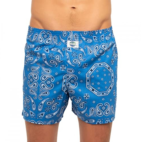 D.E.A.L International Boxershorts Blau Bandana Motiv Größe L