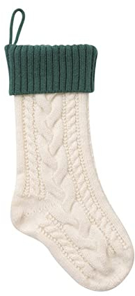 TianWlio Weihnachtsstrumpf Nikolausstiefel Nikolausstrumpf Weihnachtsschmuck Weihnachtssocken Geschenktüte Kinder Süßigkeiten Indoor Familienurlaub Weihnachtsfeier Weihnachtsstrumpf (Beige, One Size)