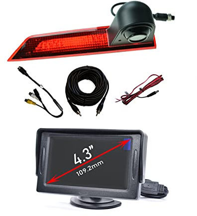 Dolphin Automotive Rückfahrkamera für Ford Transit Custom ab Mai 2016, LED-Version – mit 10,9 cm Armaturenbrett-Monitor