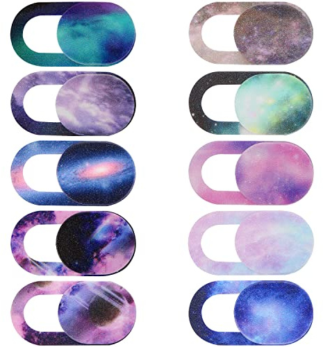 BENOSPACE 10pcs Laptop Camera Cover Slide Universe Webcam Cover Slide Starry Sky Ultra Thin Web Camera Cover for Laptop Desktop PC MacBook Pro iPad Smartphone Tablet Privacy Security Camera Blocker