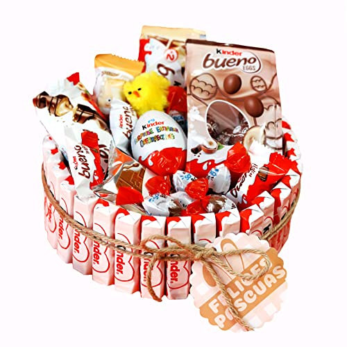 Ostereier Kinder Schokolade box - Personalisierte süßigkeiten - Oster Kinderschokolade geschenk für Erwachsene und Kinder - Schokoladen box mit Kinder Mini eggs, überraschungsei, Happy Hippo.