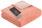 Ibena Dublin Decke 150x200 cm - Baumwollmix kuschelig, warm & waschbar, Wendedecke Coral Rose