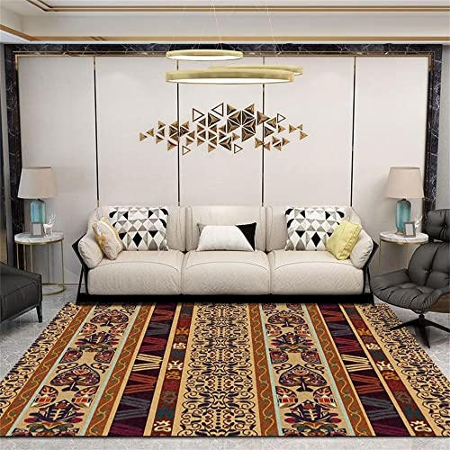 RUGMRZ Teppich Eingangsbereich Innen XXL Teppich Anpassbarer roter und Blauer floraler europäischer Stil Wohnzimmer Teppich Webteppich 200X300CM