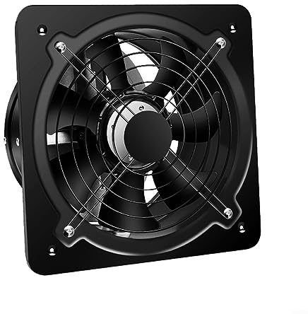 Lioaeust Extractor de ventilación industrial, ventilador de escape axial de 4 pulgadas para el hogar, baño, garaje, almacén