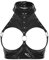 Jugaoge Damen Wetlook Unterwäsche Sexy Korsett Corsage Busenfrei Top Neckholder Oberteile Hollow Out Reizwäsche Fetisch Clubwear Schwarz 4XL