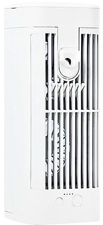 Xmiral Portable Air Conditioner Mini Fan Desktop Air Conditioner 3-Speed Functionality USB And Battery Powered Suitable For Home Office Bedroom Fans Portable Rechargeable