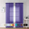 Chyhomenyc Cortinas traslúcidas moradas de 72 pulgadas de largo, 2 paneles, filtran la luz, suaves, aireadas, con bolsillo para barra, cortinas de gasa para ventana para puerta francesa, dormitorio,
