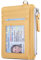 Teskyer Portefeuille Femme, Porte Carte Bancaire, Petit Portefeuille Femme, Porte Cartes de Credit, Cuir PU, RFID, avec Fermeture éclair, contenir Jusqu’à 8 Cartes, Minimaliste, Jaune