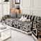 VanderHOME Bohemio Mantas para Sofa, Jarapas para Sofas, Funda de Sofá para Todas Las Estaciones, Colcha Multiusos para Sofas,Adecuada para Sofás, Camas, Viajes Al Aire Libre 180 * 130cm-Negro
