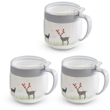 Pots à épices Pot d'assaisonnement cuisine bouteille d'assaisonnement en céramique avec poignée ensemble sel porcelaine ménage pot assaisonnement boîte pot de sel avec poignée étagère à épices ( Color