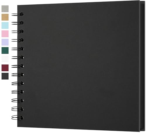 Fotoalbum zum Selbstgestalten - Scrapbook Fotobuch zum Einkleben, DIY Geschenkset für Baby, Familie, Jahrestag, Geburtstag, Valentinstag und Hochzeit
