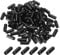 PATIKIL 4MM Vinyl Rubber End Caps, 150 Pack Flexible Bolt Screw Covers, Black