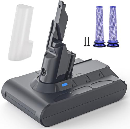 Morpilot 6500mAh Batteria di Ricambio per V7, Adatto per V7 Motorhead Animal Trigger Pro Fluffy Mattress Absolute Aspirapolvere con 2 Pre Filtri