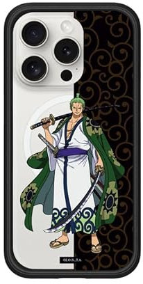 RhinoShield Modulare Case kompatibel mit MagSafe für [iPhone 15 Pro] | Mod NX Überragender Magnet, strapazierfähige Schutzhülle 3.5M / 11ft Fallschutz -Noir [One Piece/Zoro - Land of Wano Style]