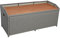 ESTEXO Polyrattan Gartenbank Sitzbank mit Auflagenbox Kissenbox Rattan Kissentruhe Bank mit Stauraum Grau-Mix