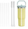 Pajita de repuesto para Stanley Iceflow de 887 ml (solamente), pajita transparente reutilizable con cepillo limpiador de popote, compatible con vaso Stanley IceFlow Flip de acero inoxidable de 30