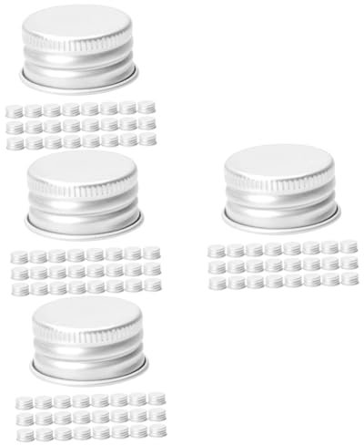 Amosfun 200pcs Aluminum Bottle Caps Jar Sealing Lids for Boys and Girls Portable Screw Caps Leakproof Juice Cup Sealed