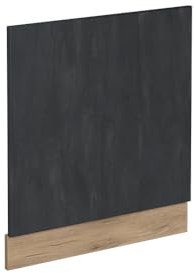 Vicco façade R-Line, Béton Noir/Chêne de Force doré, 60 cm sans Plan de Travail